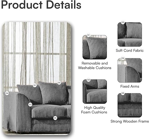"Luxury Jumbo Cord Corner Sofas: Style & Comfort for UK Homes"