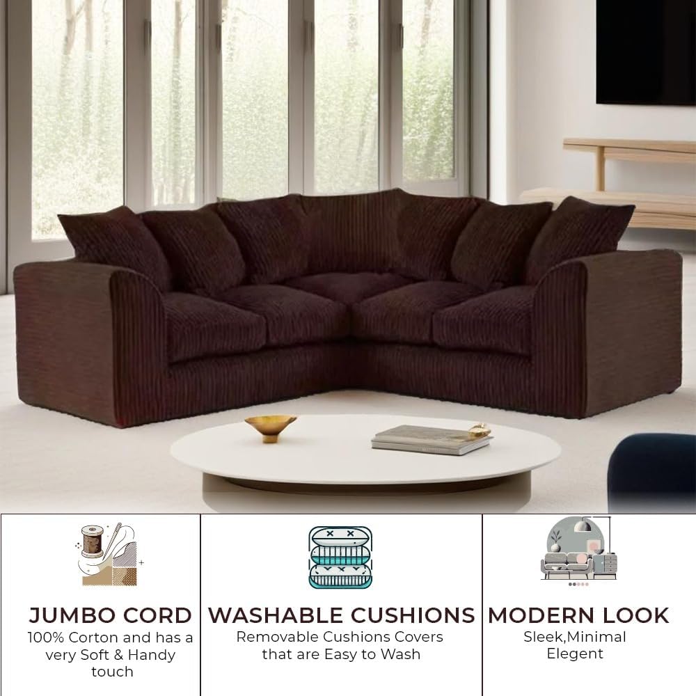 "Luxury Jumbo Cord Corner Sofas: Style & Comfort for UK Homes"