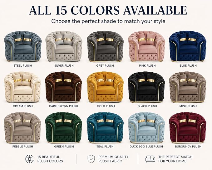 Ambassador Sofa Chesterfield Toronto Metal Trim Fabric - Corner Sofa for Living room