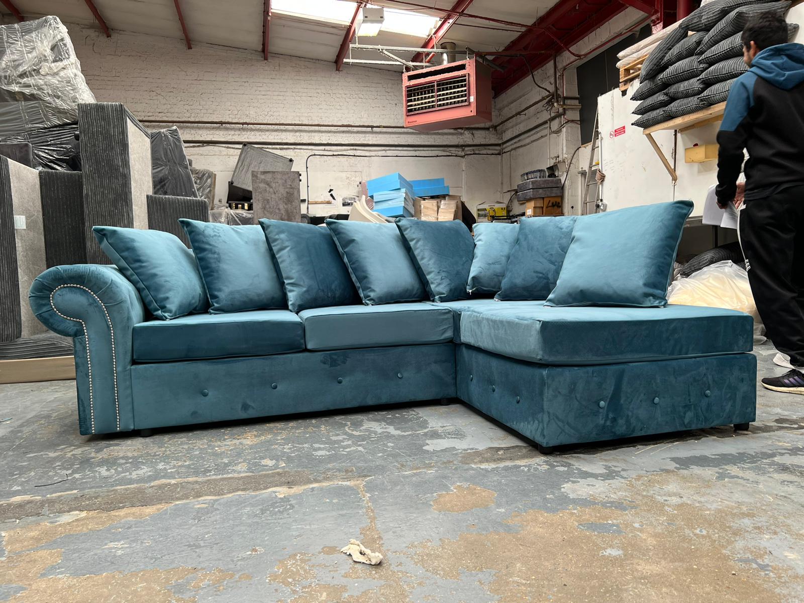 "Ashwin Velvet Sofa Collection: Luxurious Sofas & Corner Sets for Your Living Room"