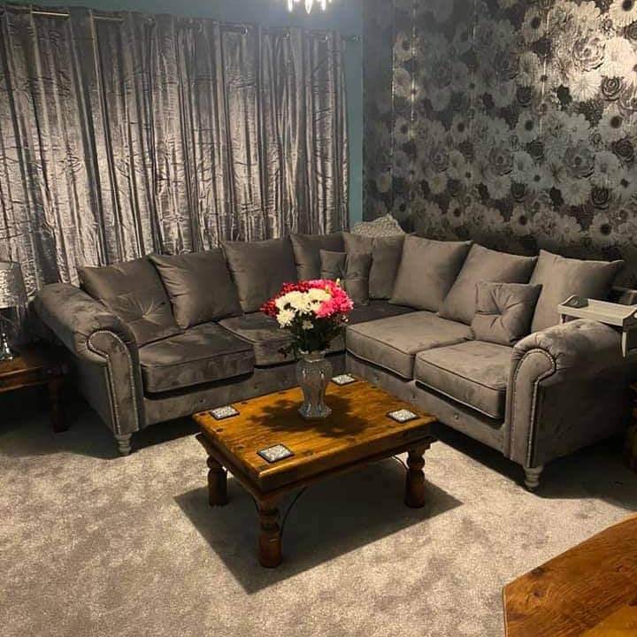 "Ashwin Velvet Sofa Collection: Luxurious Sofas & Corner Sets for Your Living Room"