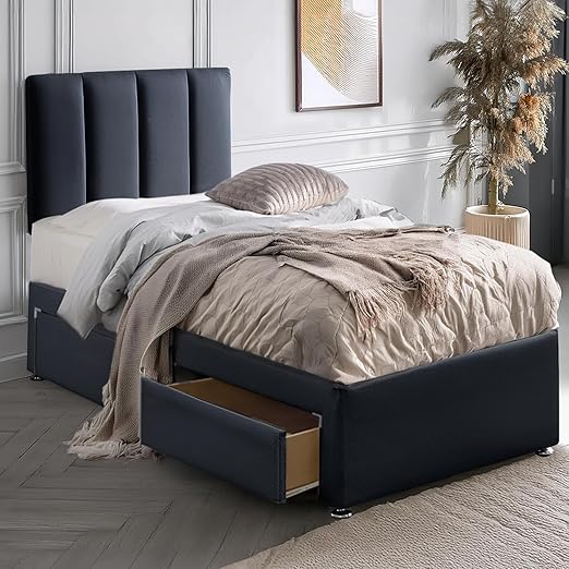 Divan Bed with 2 Drawers | Durable Frame for Compact Rooms | Versatile Design for Comfortable Spaces