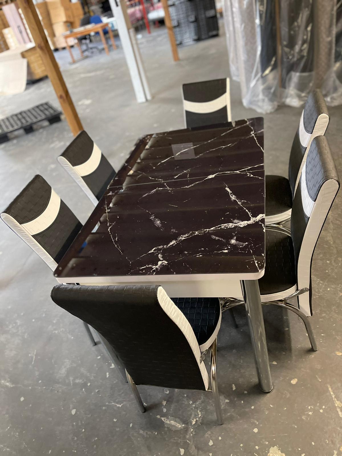 Versace and Bubble Dinning Table with Chairs