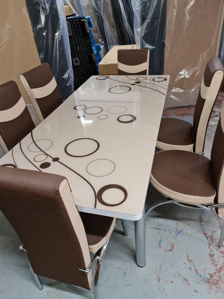 Versace and Bubble Dinning Table with Chairs