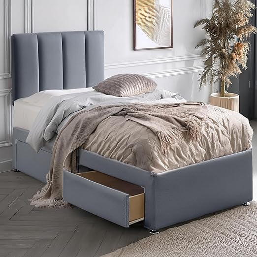 Divan Bed with 2 Drawers | Durable Frame for Compact Rooms | Versatile Design for Comfortable Spaces