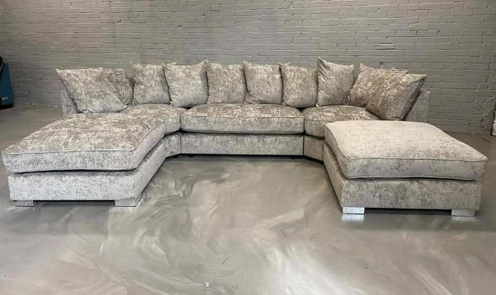 Large Bishop U-Shape Sofa with removable 2x Large stools, high/scater back cushions