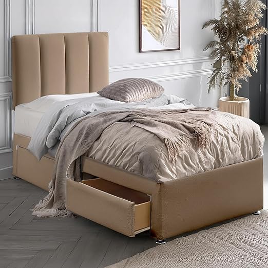 Divan Bed with 2 Drawers | Durable Frame for Compact Rooms | Versatile Design for Comfortable Spaces