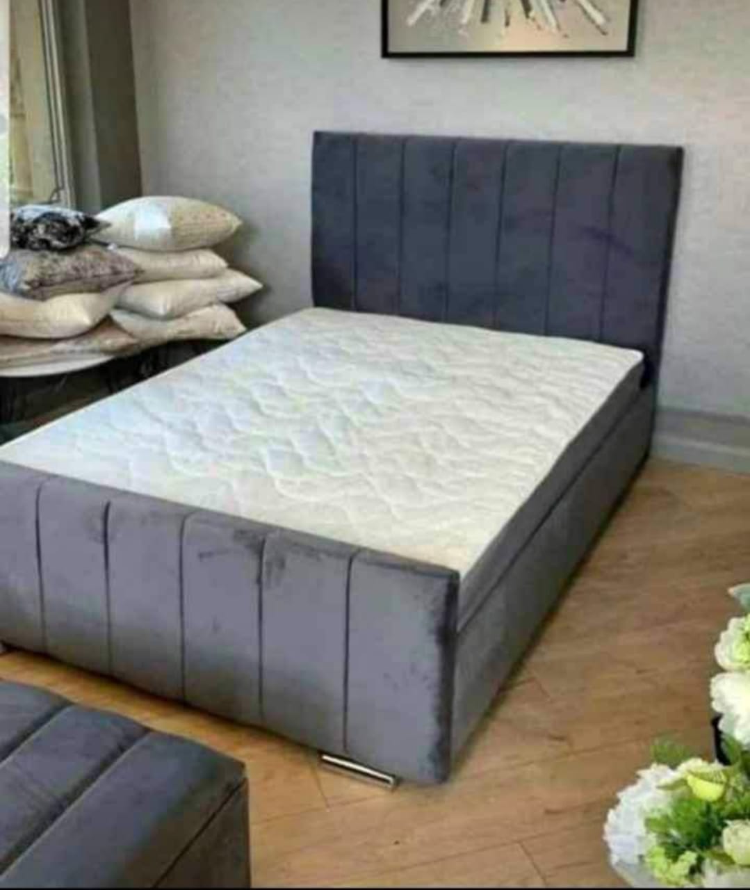 Panel Bed – Stylish Wooden Frame with Mattress