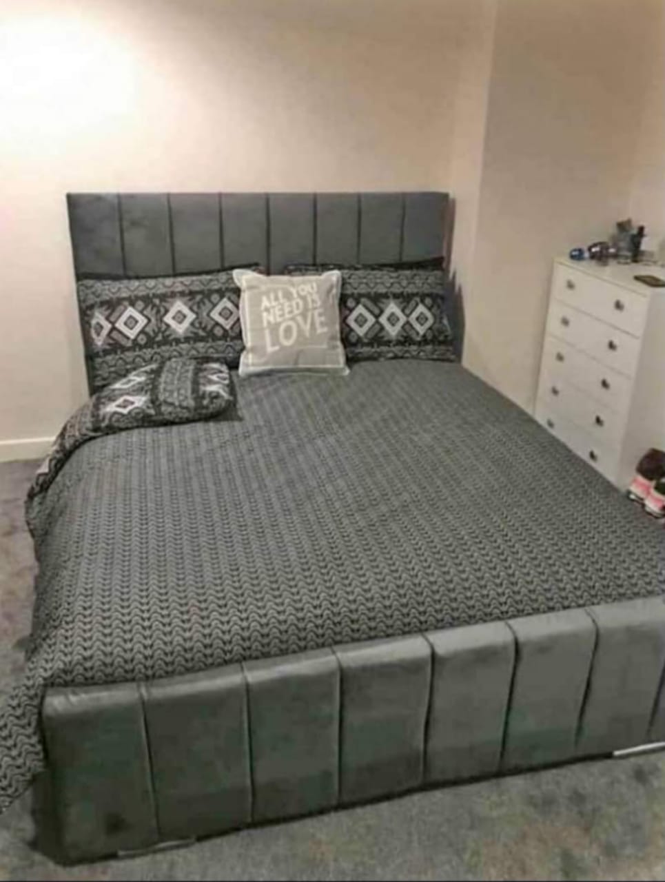 Panel Bed – Stylish Wooden Frame with Mattress