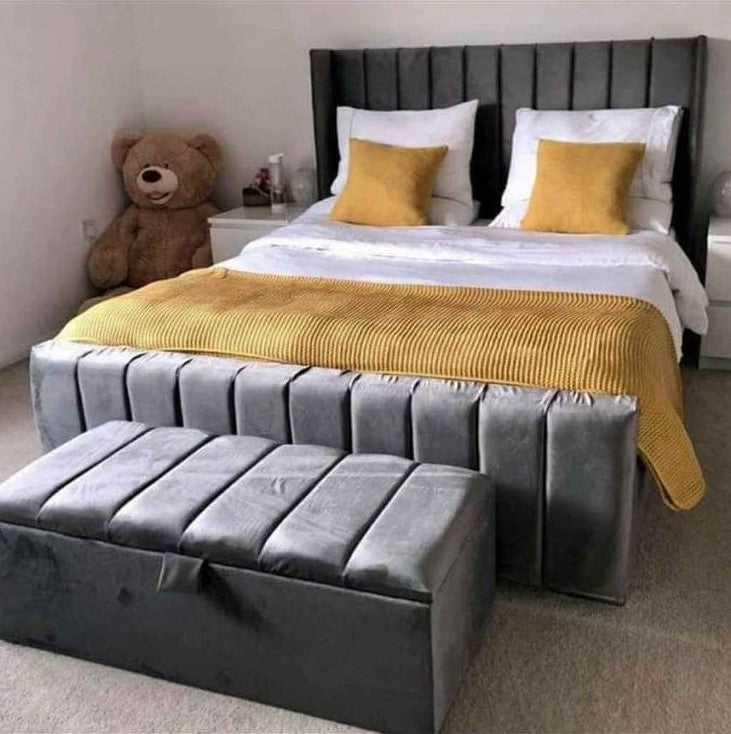 Panel Bed – Stylish Wooden Frame with Mattress