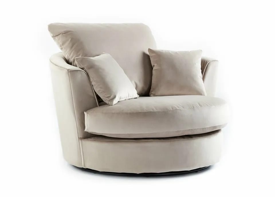 Dylan Plush Velvet Sofa Set – 2 & 3 Seater, Corner Sofa, Swivel Chair – Classic Blue Scatterback Sofas for Living Room