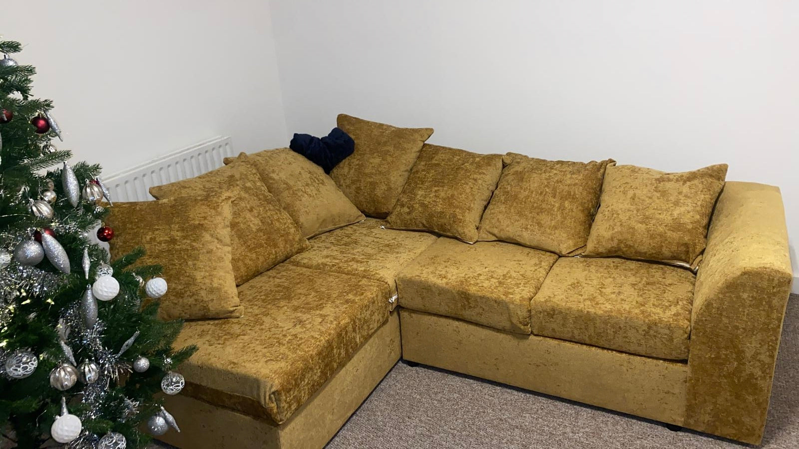 Dylan Plush Velvet Sofa Set – 2 & 3 Seater, Corner Sofa, Swivel Chair – Classic Blue Scatterback Sofas for Living Room