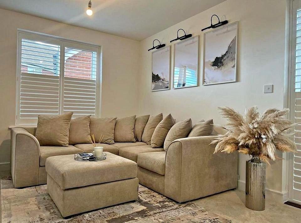 Dylan Plush Velvet Sofa Set – 2 & 3 Seater, Corner Sofa, Swivel Chair – Classic Blue Scatterback Sofas for Living Room