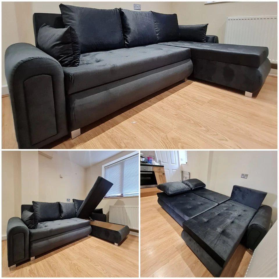 Berlin Corner Sofa Bed with Storage – Space-Saving & Stylish for UK Homes | Cash on Delivery