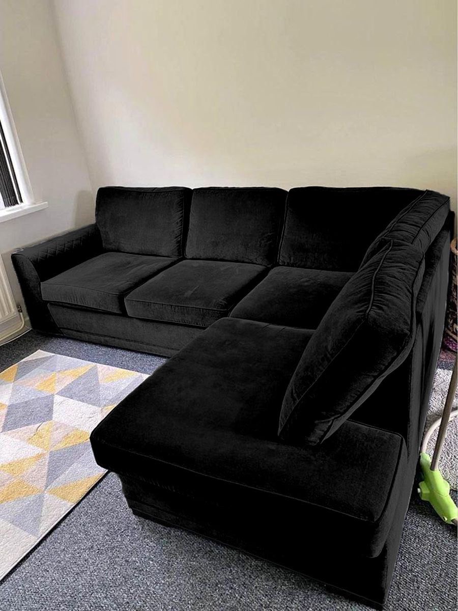 Luxury L-Shaped Corner Sofa | 4 Seater / Plush /Chenille | Dylan Style | UK Made