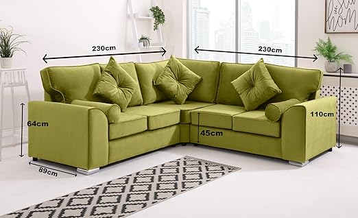 Dylan Plush Velvet Sofa Set – 2 & 3 Seater, Corner Sofa, Swivel Chair – Classic Blue Scatterback Sofas for Living Room