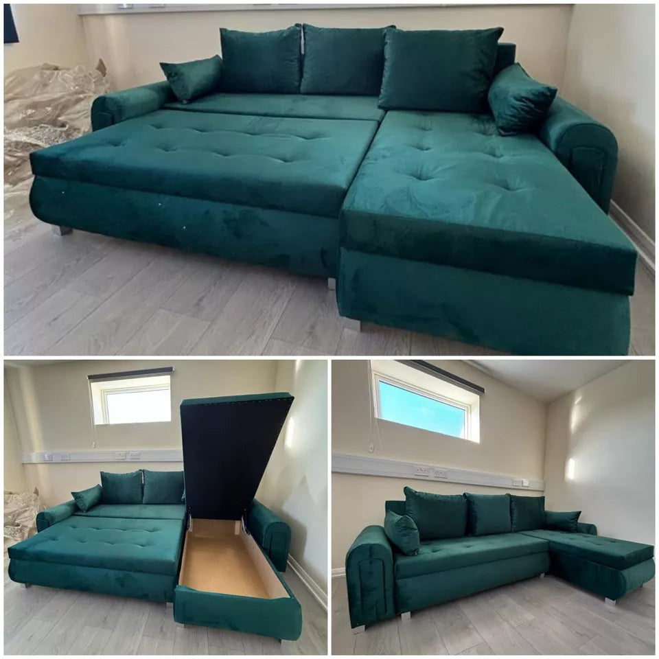 Berlin Corner Sofa Bed with Storage – Space-Saving & Stylish for UK Homes | Cash on Delivery