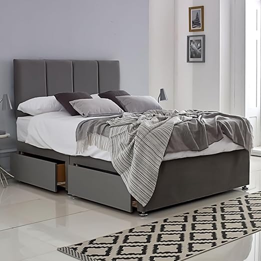 Divan Bed with 2 Drawers | Durable Frame for Compact Rooms | Versatile Design for Comfortable Spaces