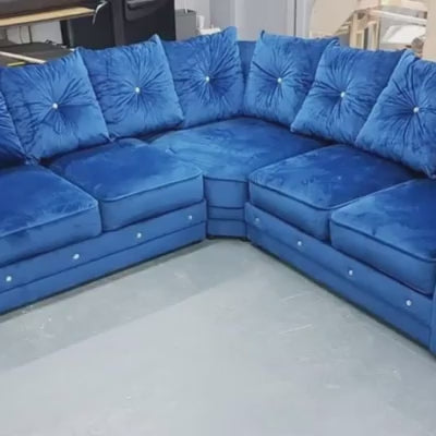 "Ashwin Velvet Sofa Collection: Luxurious Sofas & Corner Sets for Your Living Room"