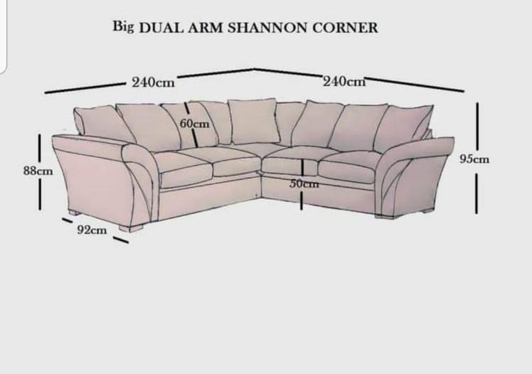 Shannon Fabric Corner Sofa – Luxury Corner Couch Sets for Sale in the UK