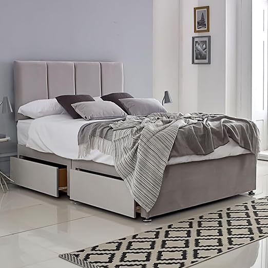 Divan Bed with 2 Drawers | Durable Frame for Compact Rooms | Versatile Design for Comfortable Spaces