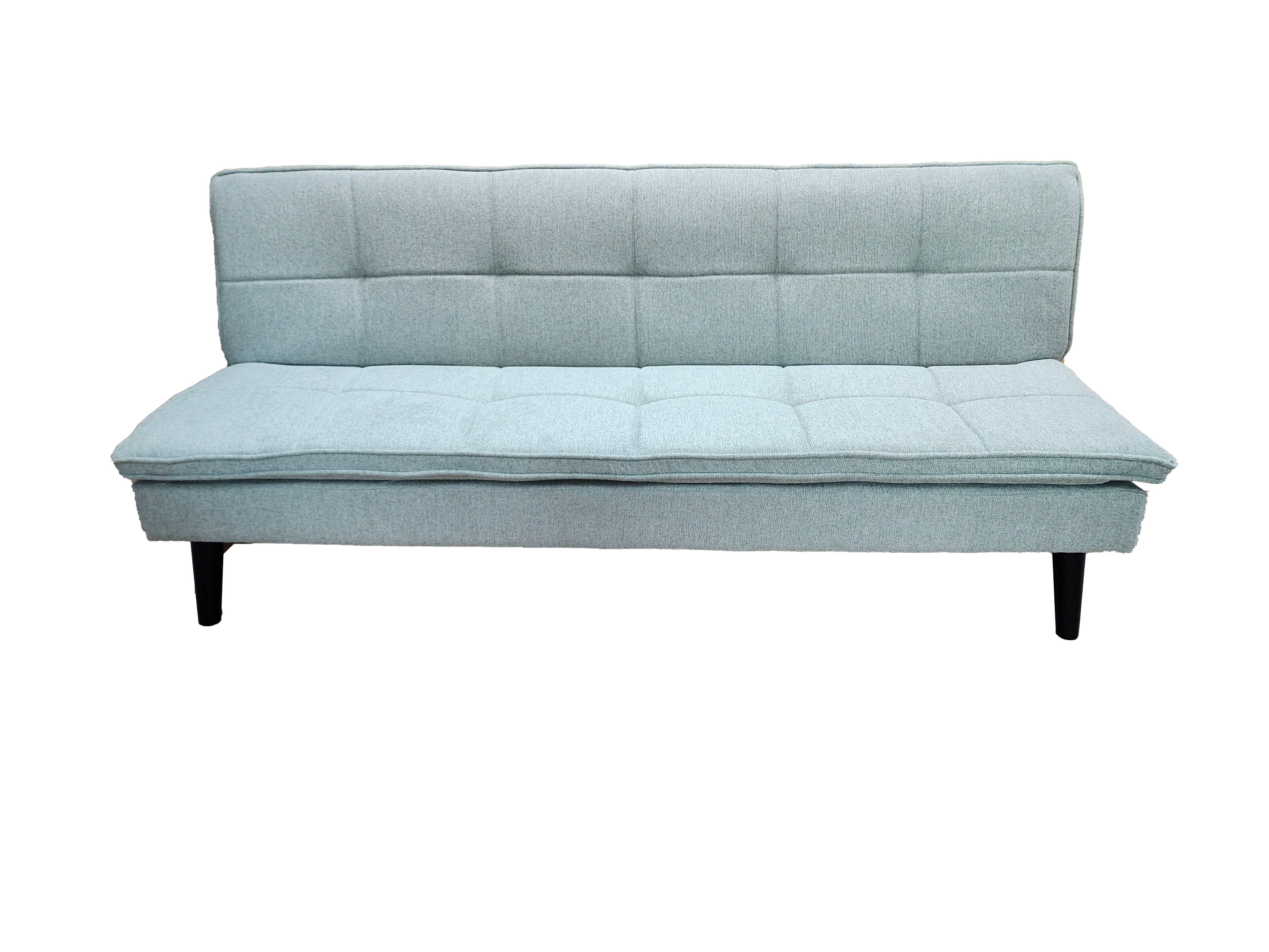 Linen Fabric Velluto 3 Seater Click Clack Sofa Bed - Modern Convertible Futon Couch with Cushions - Space Saving Guest Bed For Living Room, Guest Room, Spare Room